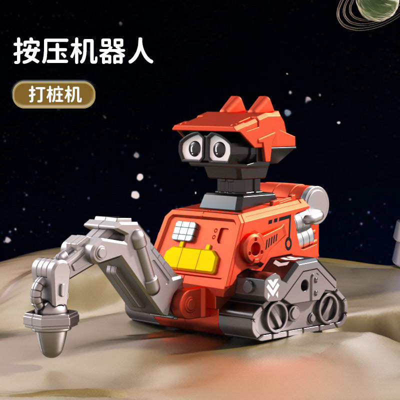 Douyin's same style children's push engineering vehicle car is resistant to falling and boys' inertia lunar exploration team baby car model to play with