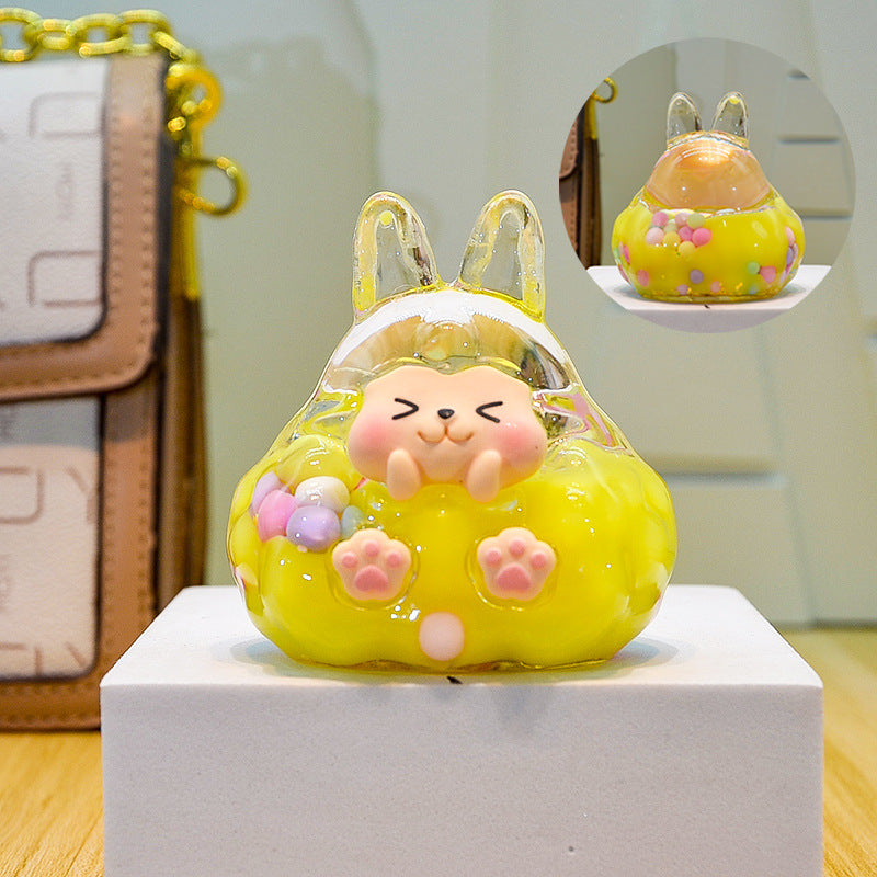 oversized three-dimensional quicksand KIKI shopping mall blind box figure desktop ornament car pendant DIY jewelry accessories