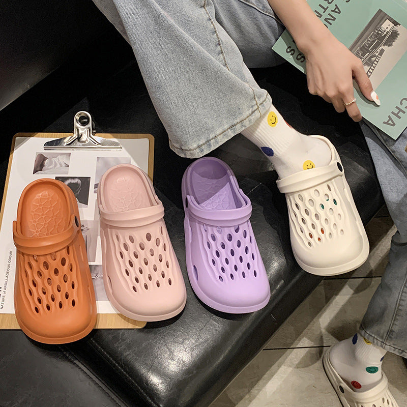 New arrival crocs cute girl fashion student outwear toe shoes summer beach sandals and slippers couple shoes for men