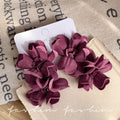 Purple flower earrings for women, super fairy atmosphere, forest style, versatile earrings for women, holiday style, exaggerated fashion ear accessories