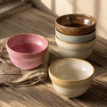 Retro stoneware dessert ceramic rice bowl restaurant for home snack pickled cabbage bowl one-person food tableware ceramic stew bowl