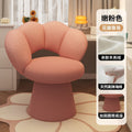 Luxury makeup vanity chair for women - high-end bedroom vanity stool with backrest, rotating nail art chair for home use