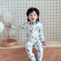 Kids autumn clothes and long pants pajamas pure cotton autumn clothes and long pants suit boys cotton sweater intimates baby sweater and trousers