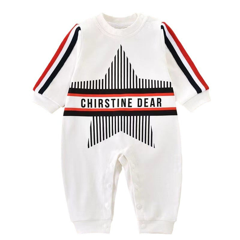 Newborn infant rompers - new spring/autumn korean style long sleeve bodysuit - baby boys and girls outdoor crawling suit