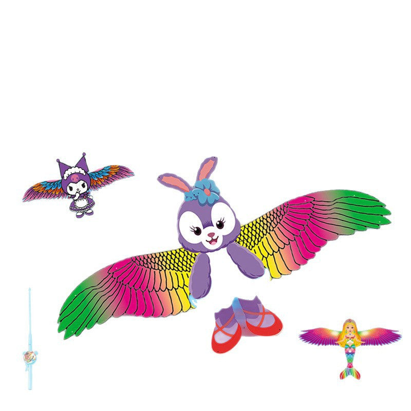 Kids cartoon kite handheld fishing rod breeze easy to fly fishing rod classyweifang 2026 new small kite