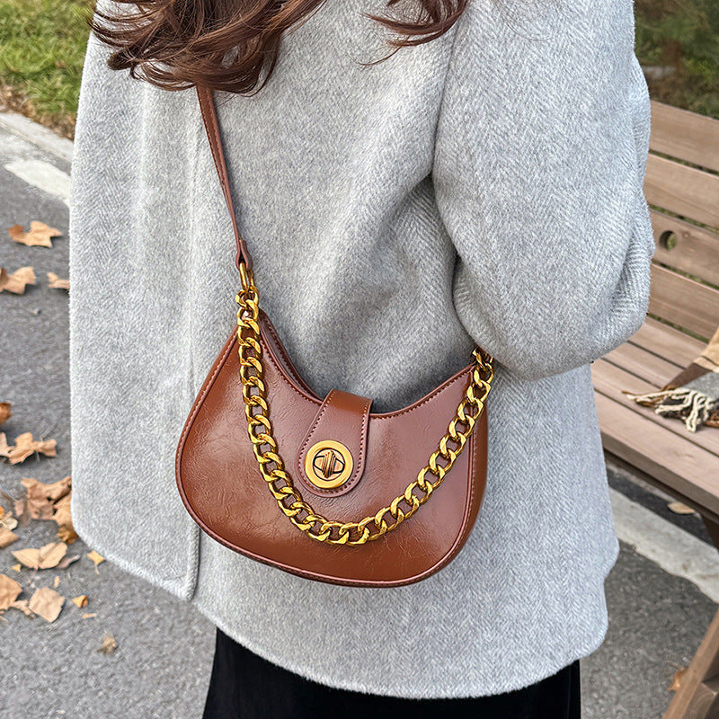 Cross-border bags Women's trendy fashion shoulder bags Women's casual saddles Daily travel trendy versatile underarm women's bags