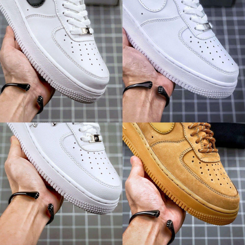 Air force 1 af1 putian high version men's and women's sneakers low-top deconstructed wheat pure white air force 1 white shoes