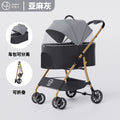 Pet stroller for cats and dogs - lightweight, outdoor, foldable, washable, with detachable carrier - perfect for traveling with your furry friends