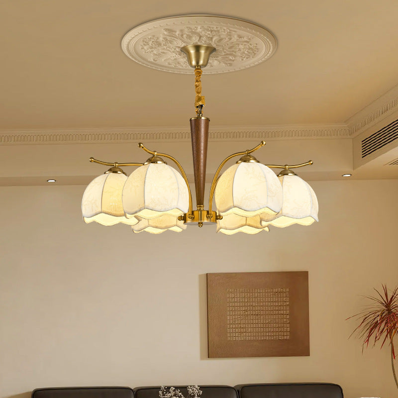 Vintage living room chandelier hall main light French medieval style bedroom dining room light wabi sandy Nanyang style study lamp
