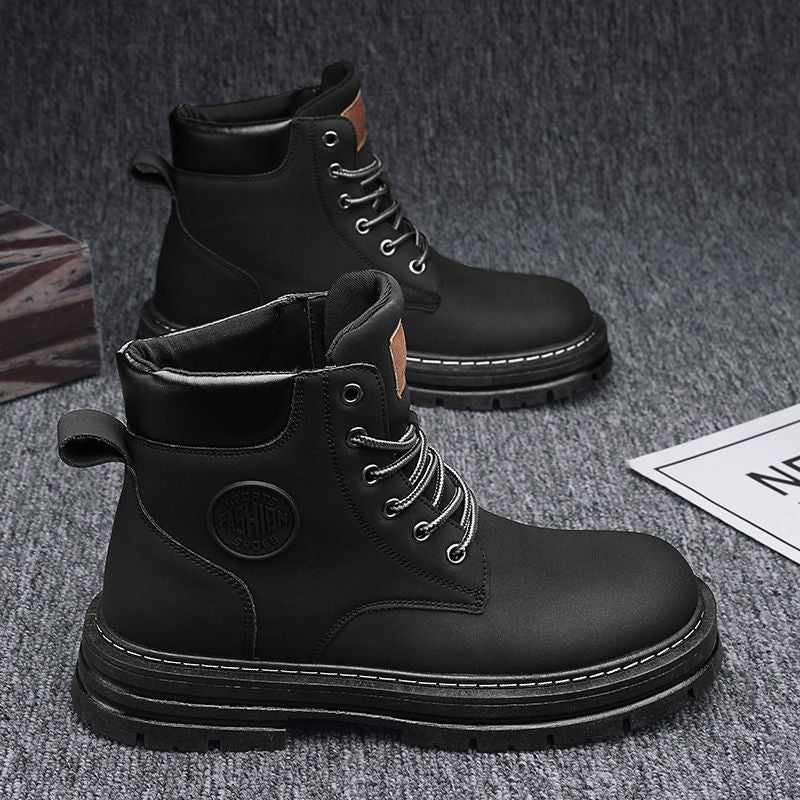 Men's martin boots - spring edition: durable, waterproof, and slip-resistant work boots for construction, construction sites, and outdoor activities. ideal for spring