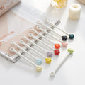 underglaze ceramic stirring stick cat claw handle yogurt honey stirring bar cocktail bar stick wholesale