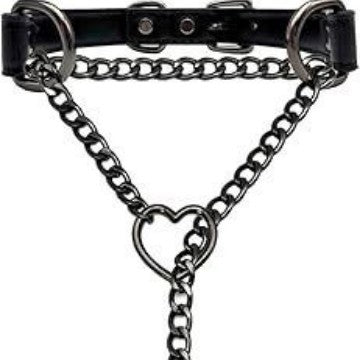European and american new lariat heart necklace o-ring sliding chain necklace hip hop punk rock stainless steel pendant