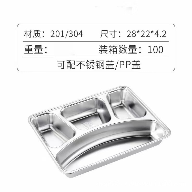 Here are a few options, depending on the specific nuance you want to convey:  **option 1 (focus on premium quality):**  "premium stainless steel dinner plates for home use - 304 stainless steel divided plates, perfect for cafeterias and serving dishes."
