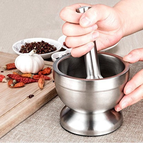 304 stainless steel garlic pounder iron mortar garlic mortar pounder bowl grinding mash can for home pound medicine pair nest pounding bowl pound mortar