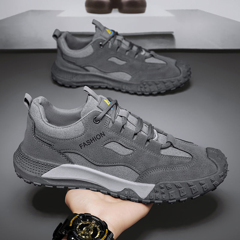 2025 hot-selling men's construction safety shoes: all-season, slip-resistant, wear-resistant, thick-soled, trendy, breathable, and odor-resistant work shoes