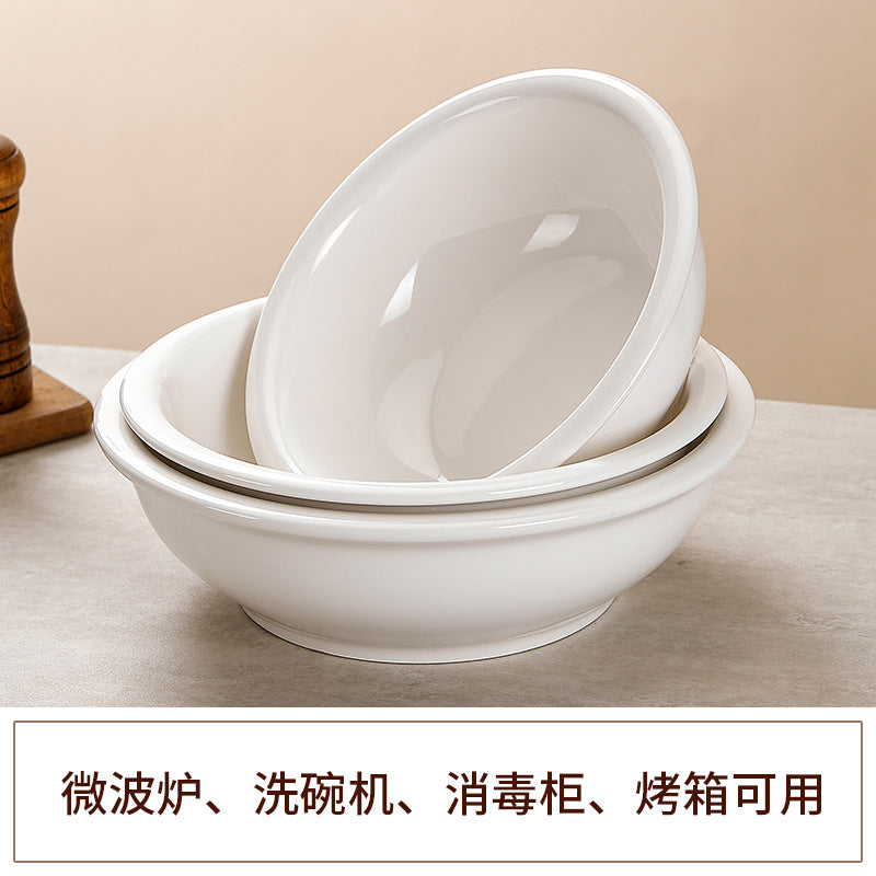 Ceramic large bowl for homepure white large soup bowl hotel supplies pot pickled fish large bowl and basin restaurant tableware