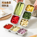 304 stainless steel divided lunch box - airtight food storage container for prepping meals, perfect for office workers and students. microwave safe