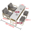 120cm multifunctional marble (single table) + square stool + sofa chair