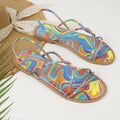 New fashion colorful women's flat slippers sandals low heel shoes ladies' outdoor wear