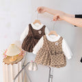 New arrival baby girl spring long sleeves fake suspender skirt girldress spring autum little princess style spring & fall skirt