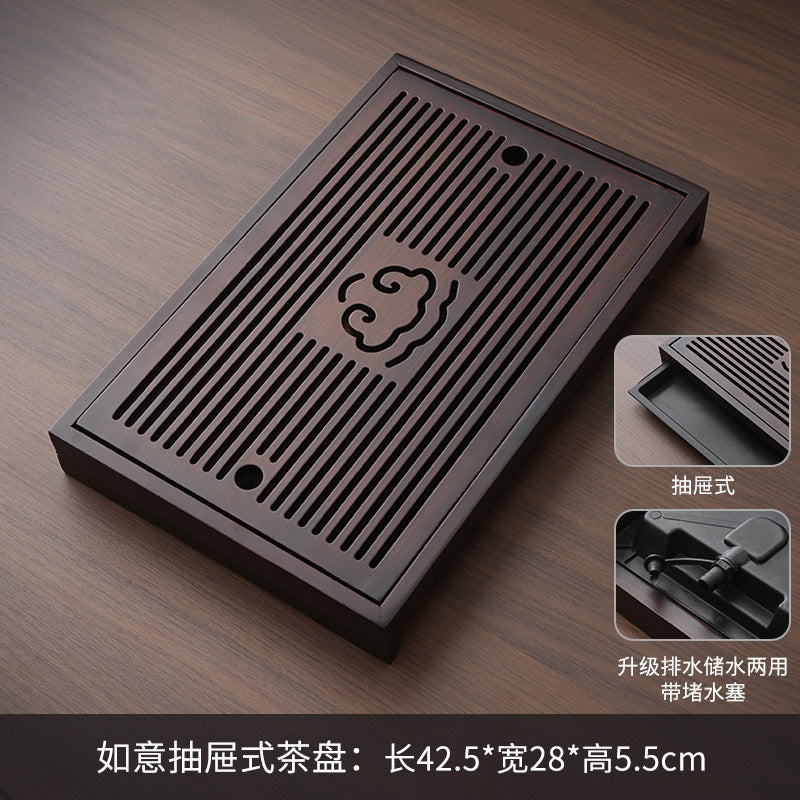 Wholesale small tea tray Household rectangular small drain tray Tea table Water storage dry brewing tea set Tea sea dry brewing table