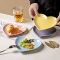 Creative heart-shaped ceramic dish - unique heart plate for snacks, jewelry, home use, cake, fruit, and heart-shaped desserts