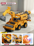 Kids' large-sized spray excavator - boy's digger, fire truck, and water sprinkler construction vehicle with lights and sounds
