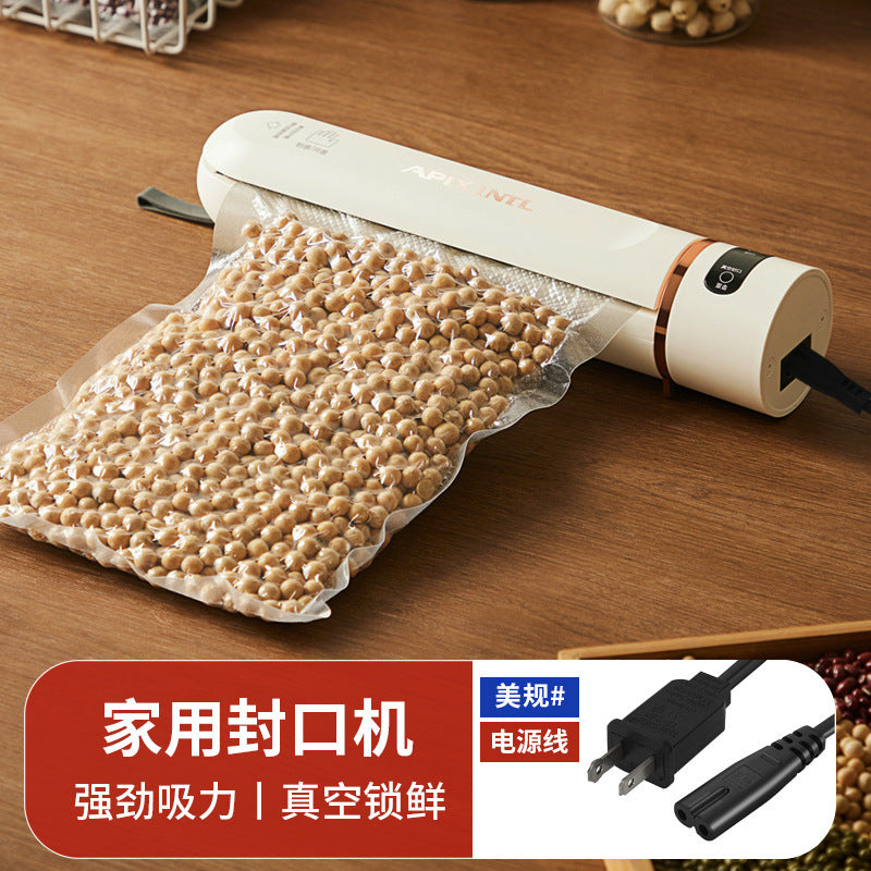 Fully automatic vacuum sealer - plastic sealing machine for dry & wet food - compact, portable kitchen food preservation - ideal for home use & cross-border e-commerce