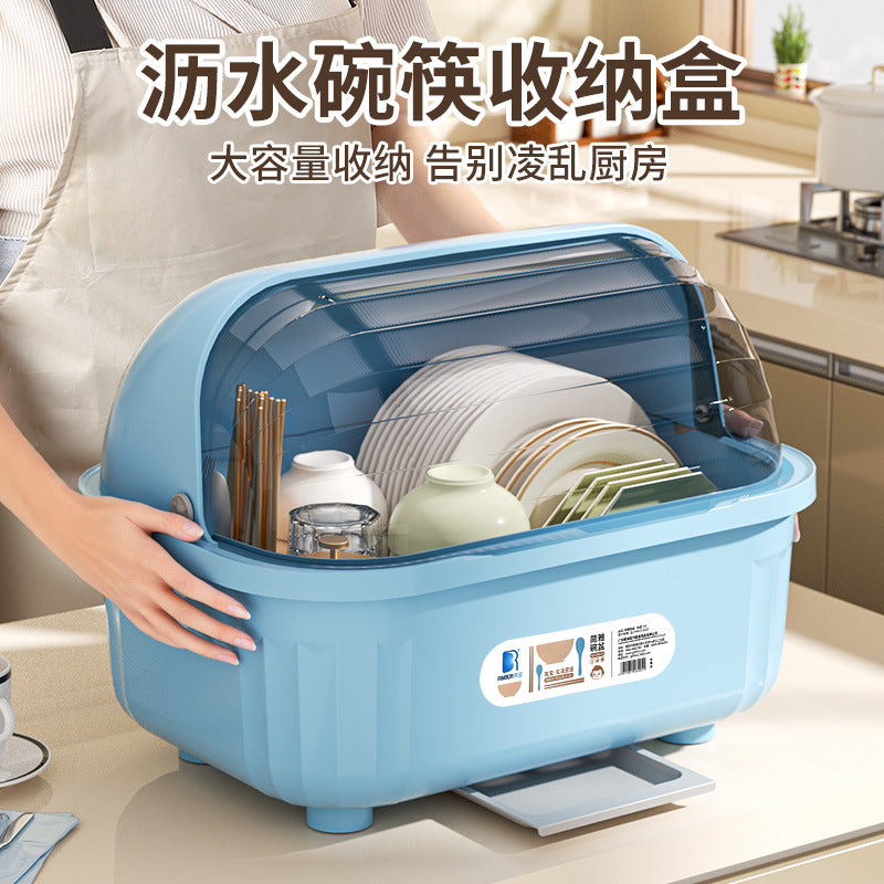 Put the dishes, tableware storage box, bowl box, tableware, kitchen drain rack, dish storage, cupboard rack, drain bowl rack.