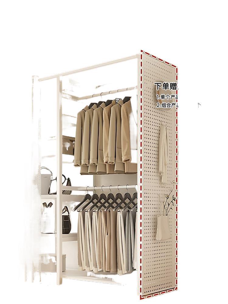 Perforated board wardrobe for rental house, simple assembly,  new style metal small apartment coat floor-standing bedroom for home