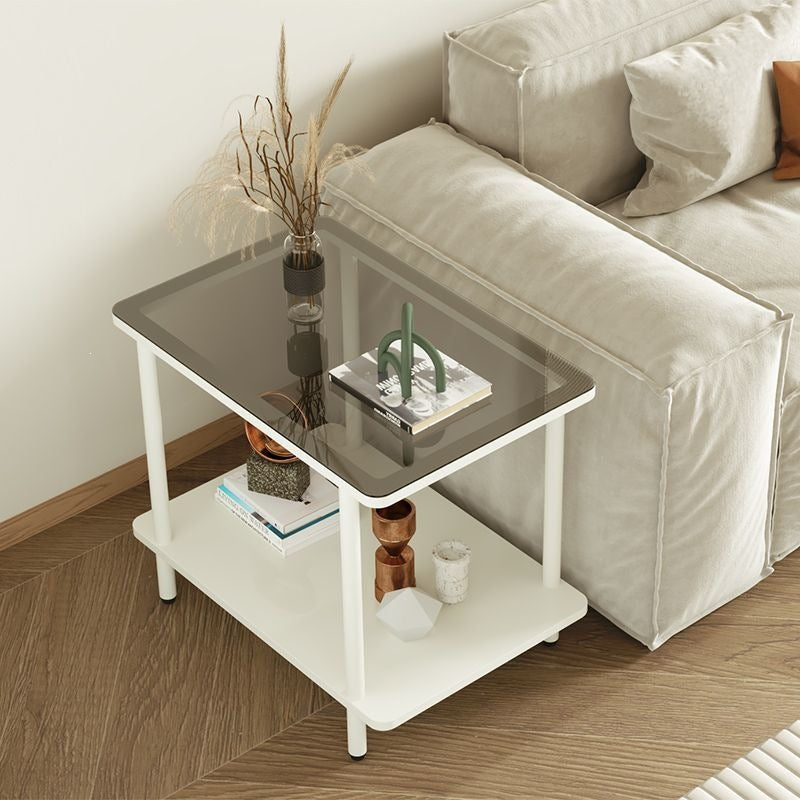 Movable small side table with slit storage rack, accessible luxury simple corner table, small table, sofa side coffee table, for home tea table