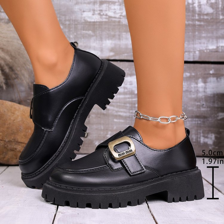 spring/autumn new arrival: thick-soled loafers for cross-border e-commerce. plus sizes available. price difference: $0.67. wholesale options available. dropshipping to  and