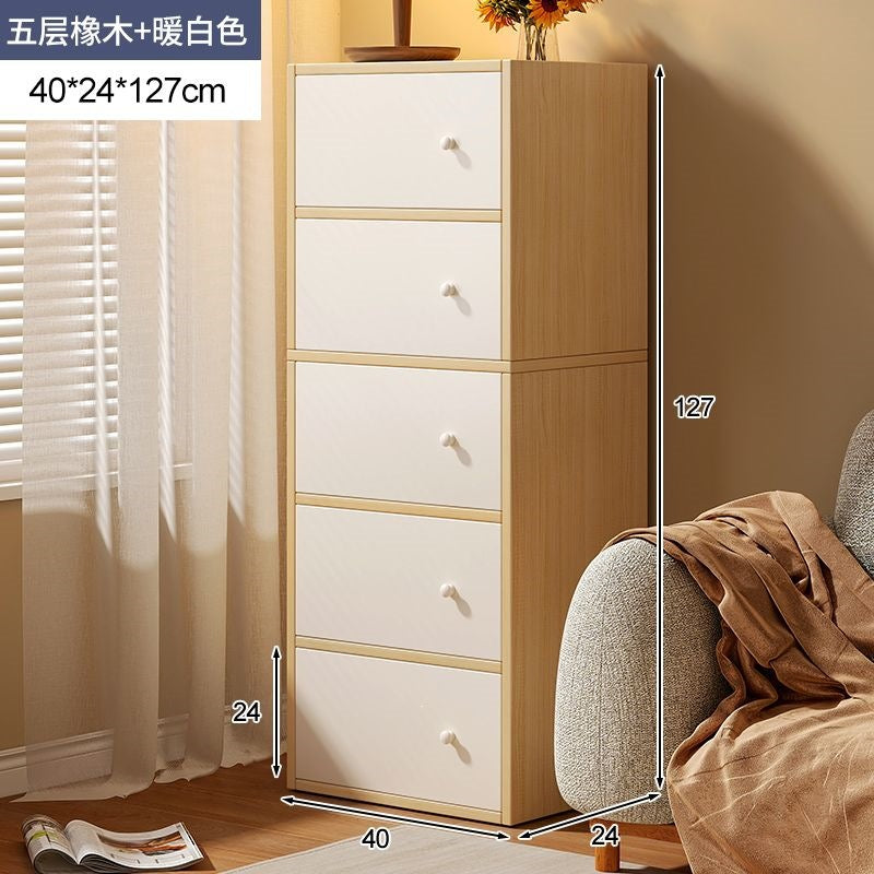 Chest of drawers storage cabinet bedroom storage cabinet narrow vertical cabinet storage drawer cabinet living room wall floor-standing bed end cabinet
