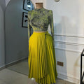 European and american style women's summer  new arrival: high-waisted, slimming, tie-waist, asymmetrical midi a-line skirt