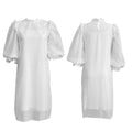 D3076  autumn new arrival  hollow-out solid color bubble sleeve two-piece set cross-border dress african women's clothing