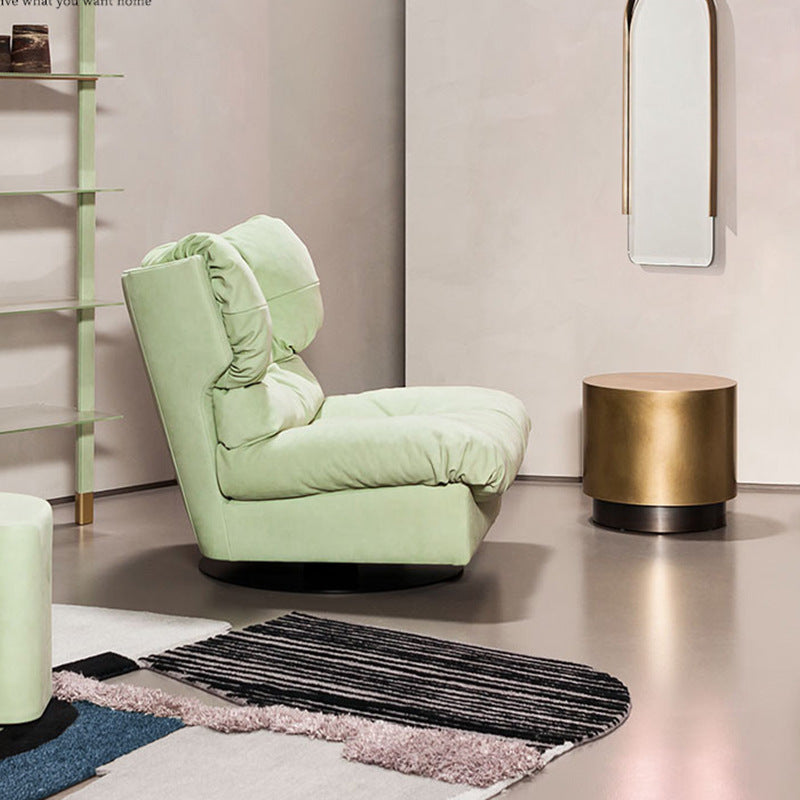 Italian milan cloud single seater sofa swivel chair down leather single chair lazy sofa chair