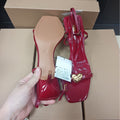 Za summer new arrivals 2025: stiletto heel sandals with metal buckle detail, ankle strap, and back tie closure
