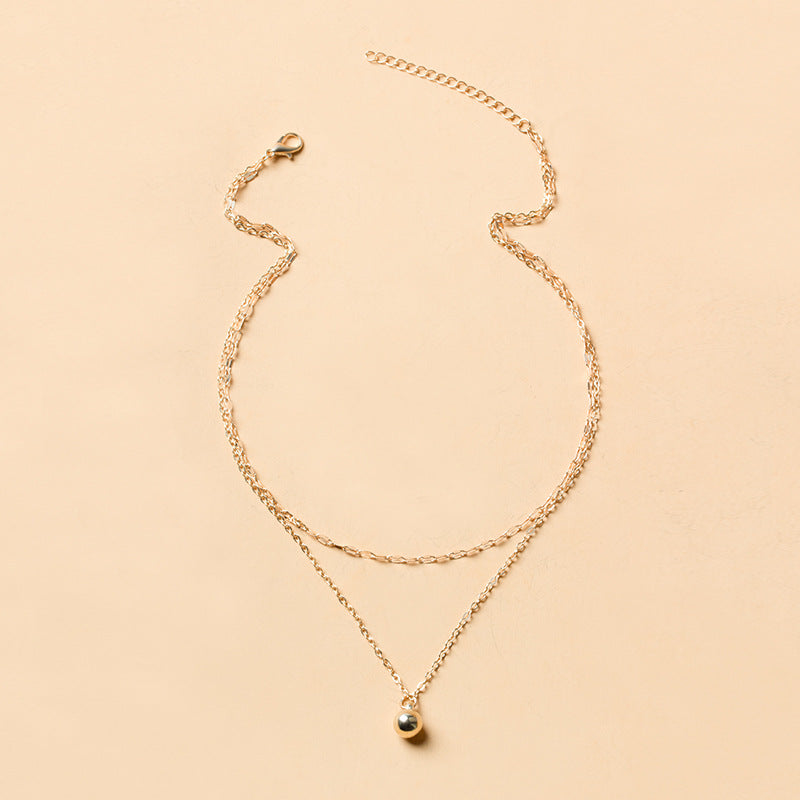 Sweater accessories necklace wholesale european and american cross-border autumn and winter pendant women's accessible luxury niche high-end golden clavicle chain