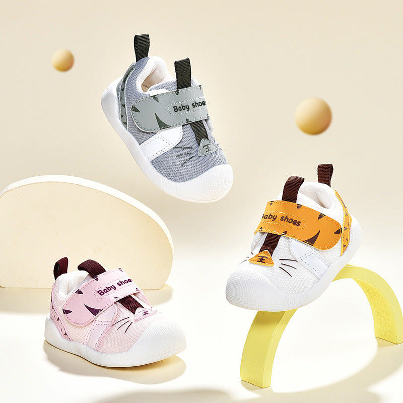 Toddler shoes for boys, spring and autumn infant shoes, soft sole functional mesh shoes, baby shoes for boys aged 1-3 years