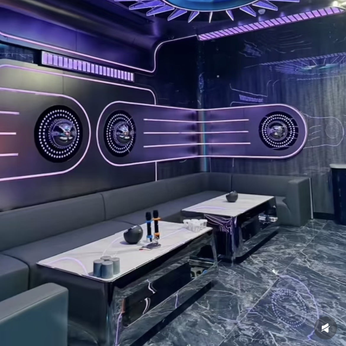 Customized bar ktv special luminous coffee table light luxury night club box party room booth ktv coffee table customization