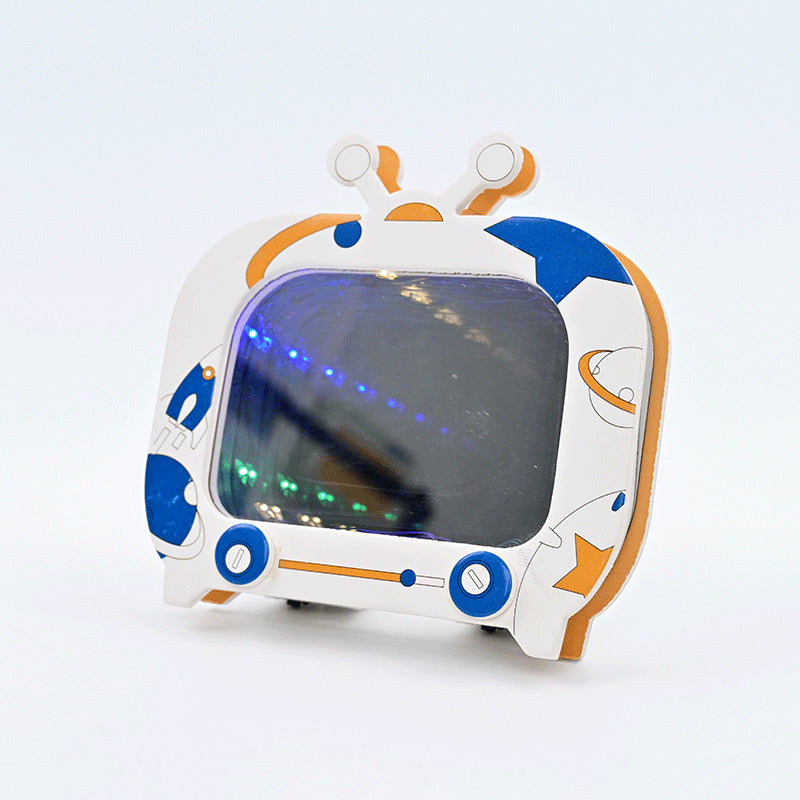 KT board space-time tunnel, reflection of light STEAM physics technology small production children's handmade science experiment materials