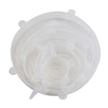 6-piece set of silicone fresh-keeping lids, smiley face style, food-grade plastic wrap, high temperature resistant, elastic stretch, sealed transparent bowl lids