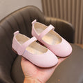 spring/autumn korean style new girls' leather shoes, export order, princess flats, children's velcro performance dance shoes