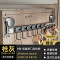 Suction cup over-the-door hook - gunmetal gray, 8 hooks