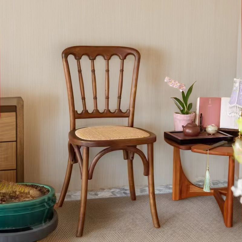 Dining chair for home solid wood vintage ash wood cafe restaurant b&b napoleon dining table chair american retro chair