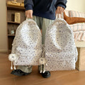 2025 new spring outing: stylish & chic solid color/floral casual student backpack - fresh & feminine everyday bag