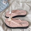 New 3.5cm platform wedge heel catfish flip-flops for women - summer beach anti-slip breathable thong sandals wholesale