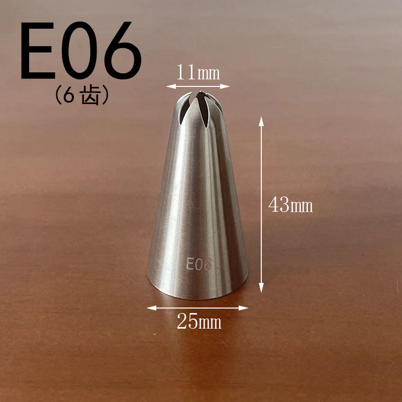 Medium decorating nozzle 1m#2d# seamless 304 stainless steel cream cake baking decorating tool in stock wholesale