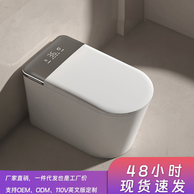 Smart toilet integrated automatic flip instant heating without water pressure limit large seat ring foam toilet