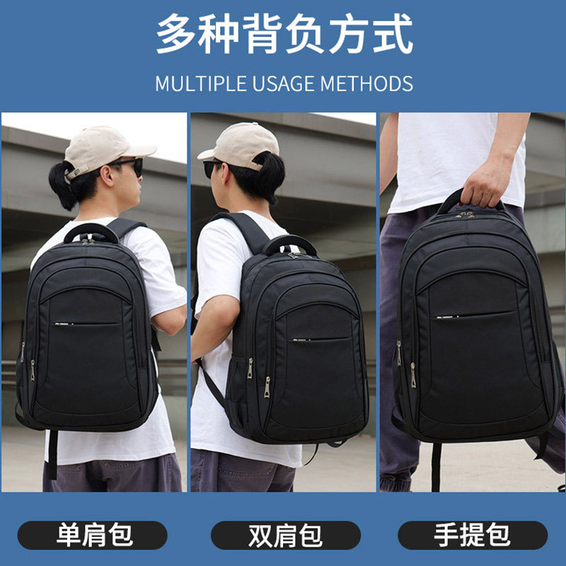 Customized simple commuter men's backpack large capacity high sense Oxford business computer bag middle school student schoolbag